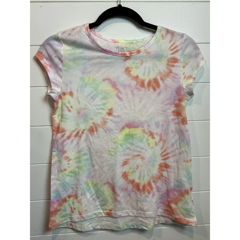The‎ Children's Place Tie Dye Short Sleeve Shirt Girl's XL (14) NWT